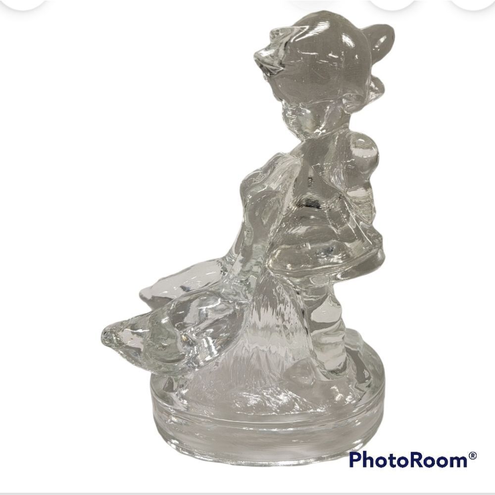 1950s Up to Her Neck in Geese Glass Figurine
